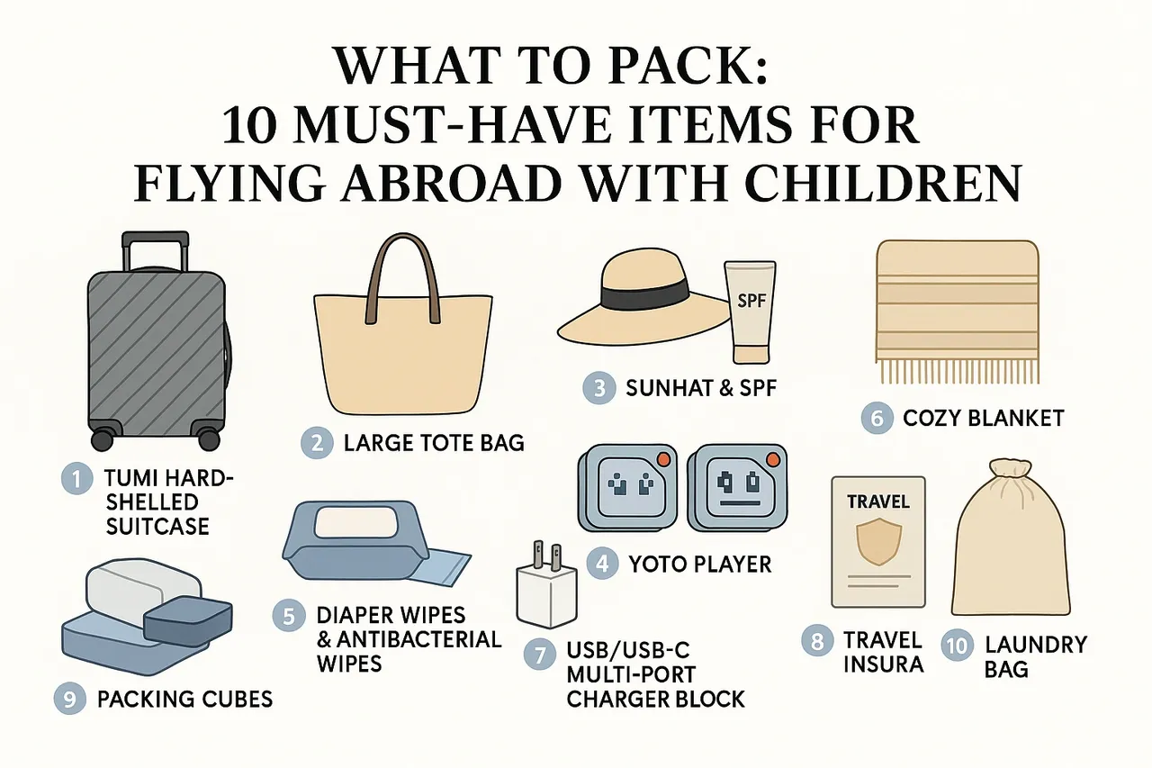 What to Pack 10 Must-Have Items for Flying Abroad with Children