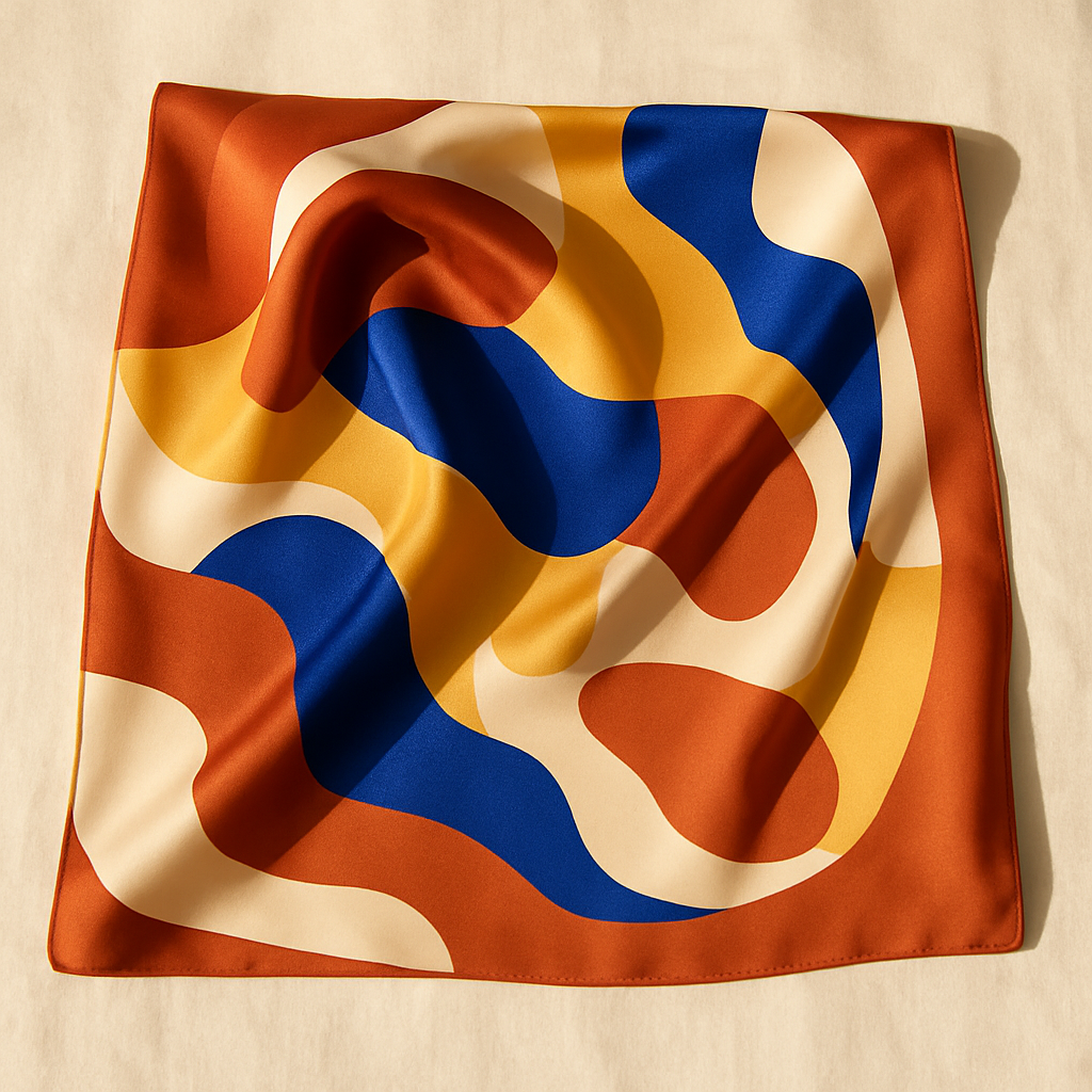 Bold Print Silk Square Scarf