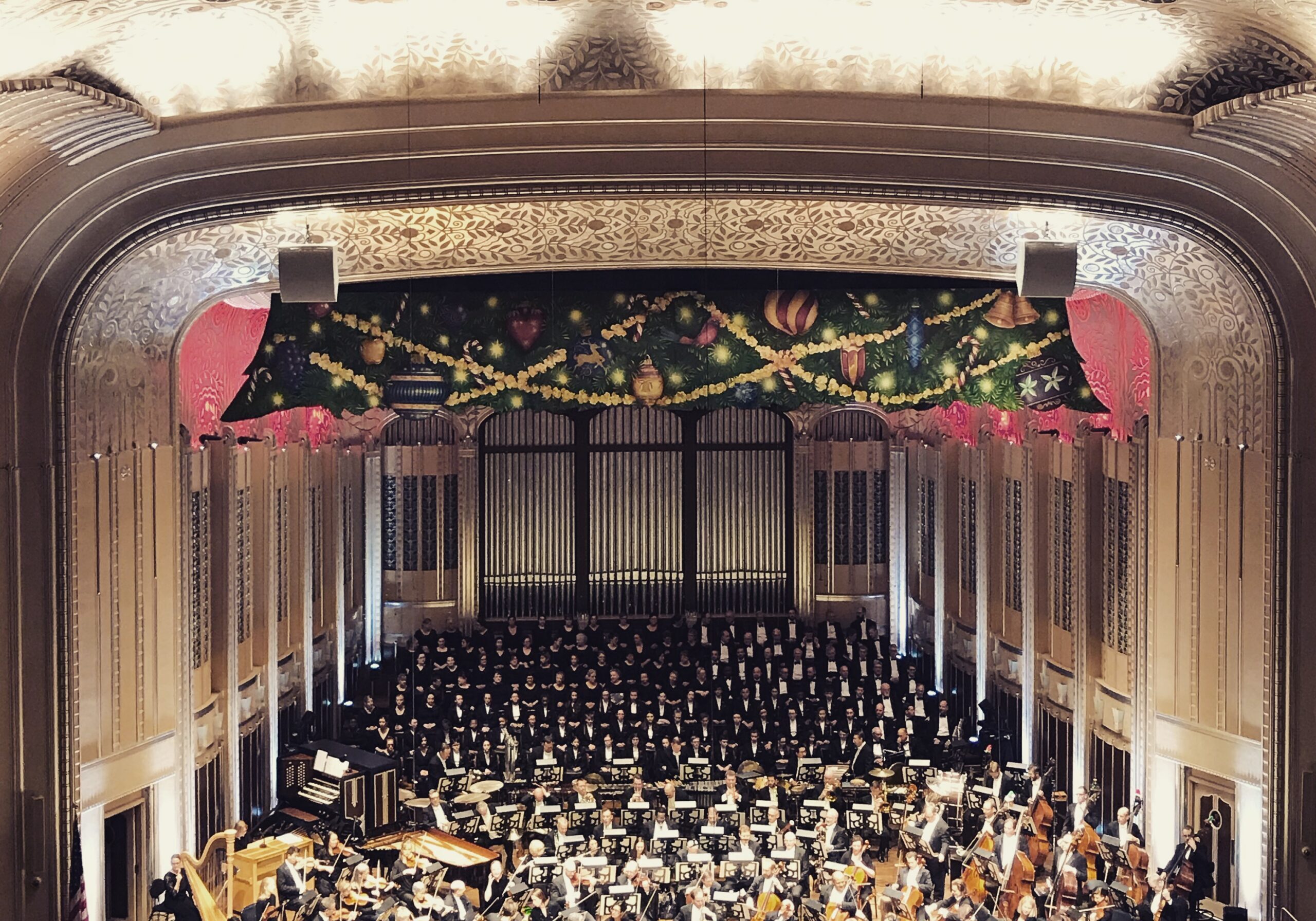 Severance Hall at Christmas in Cleveland, Ohio